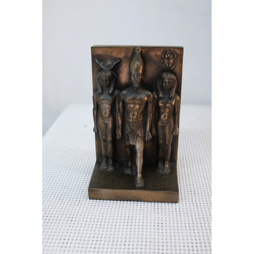 Unbranded Egyptian Triad Figurine Unisex OS Bronze Menkaure Statue Bookend